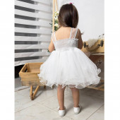 Детска официална рокля "Рени" в бяло 4