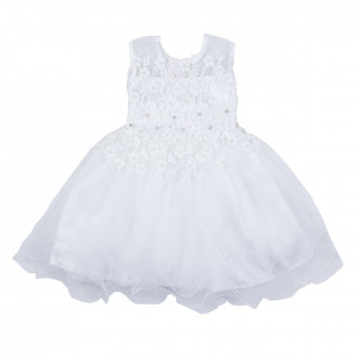 Детска официална рокля "Рени" в бяло 1